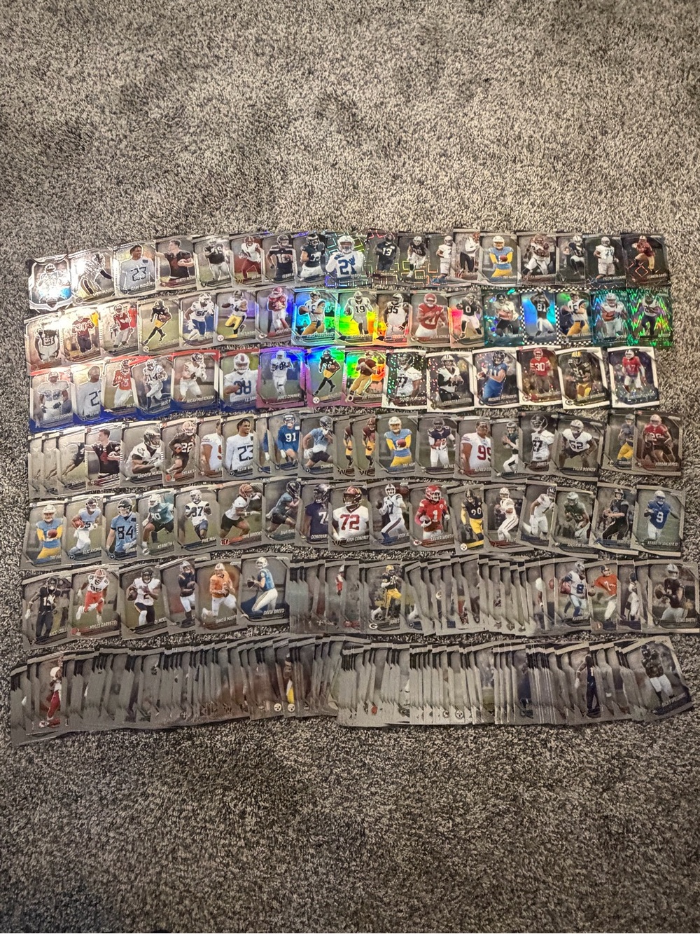 Lot of 227 2025 Panini Prizm football cards with rookies inserts & parallels